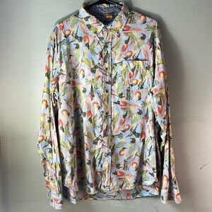 Tailor Vintage Colorful Toucan Print Shirt